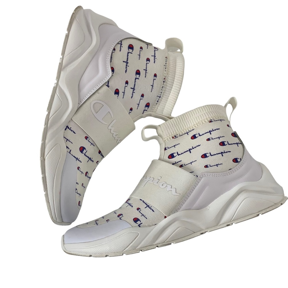 CHAMPION Rally Script Slip On Mid Top Sock Sneaker Sz 9W